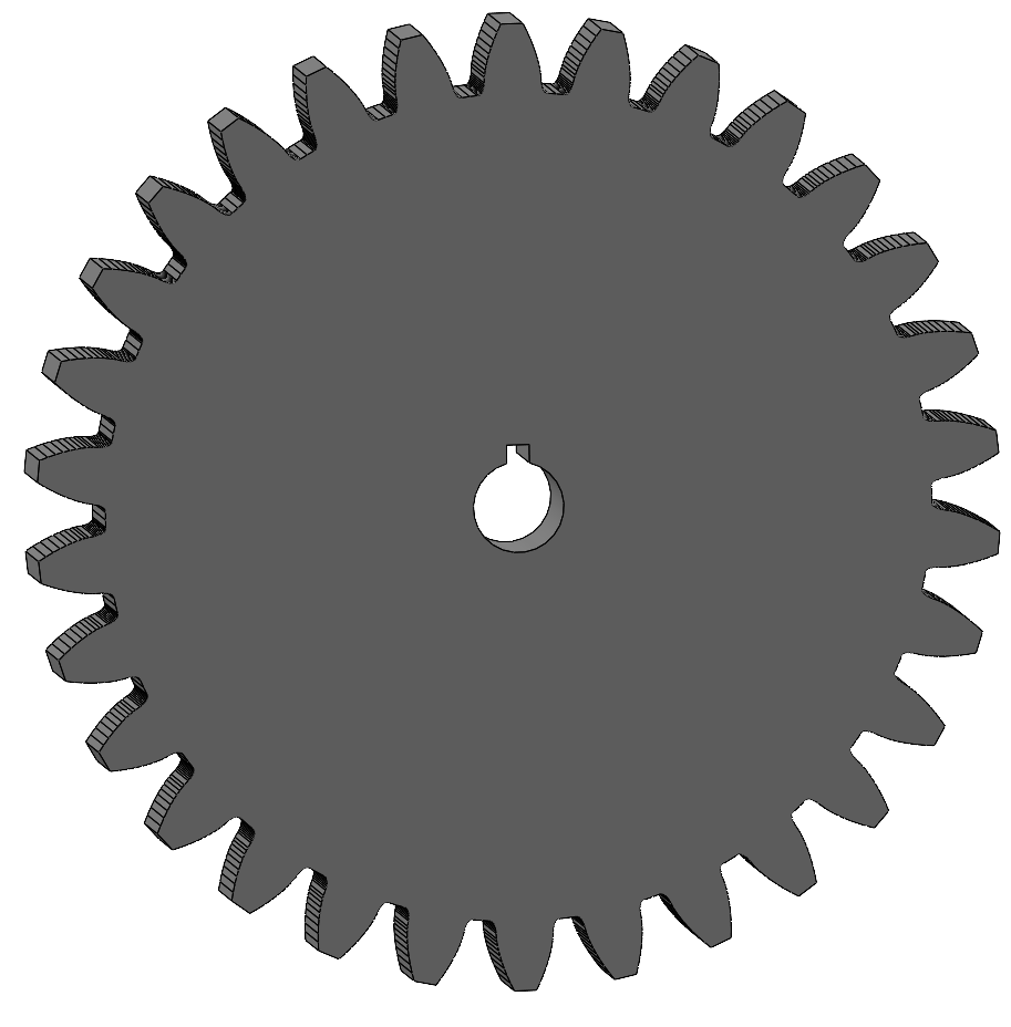 30-tooth driven gear, 20 in pitch diameter.