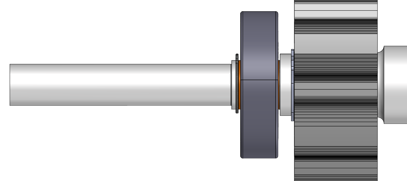 Gear and bearing interface detail.