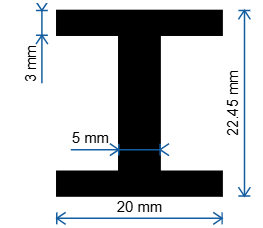 Final I-beam cross-section.
